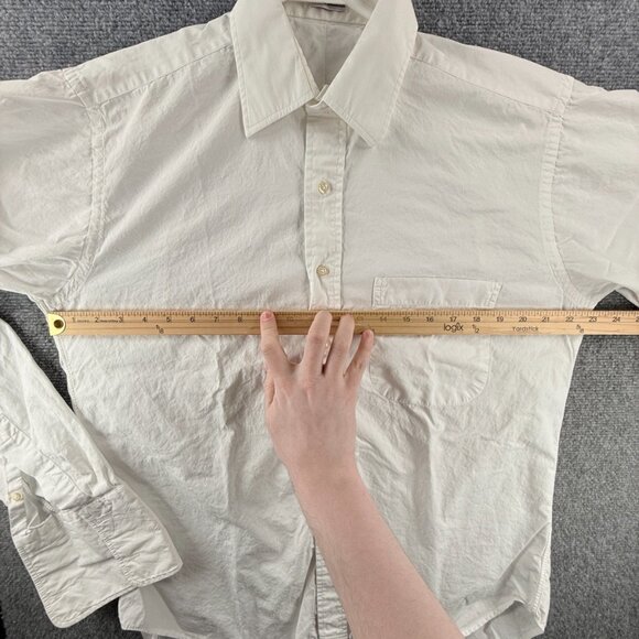 Gitman Bros USA Cotton 15.5 36 Broadcloth TTX White American Shirt Long Sleeve - Picture 14 of 16